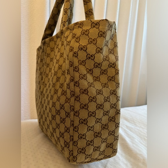 Vintage Gucci beach bag set with matching pouch - Picture 3 of 8